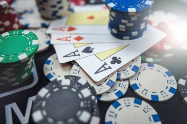 Live Gaple Online dealer managing domino tiles with betting chips and player cards visible