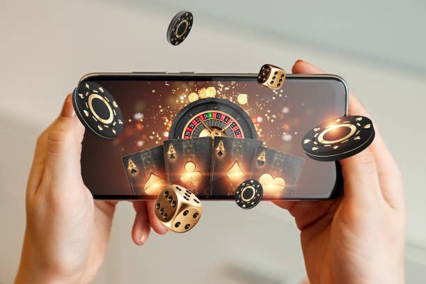 Mobile phone displaying live roulette wheel with dealer interface